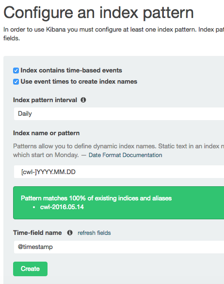 Kibana Index Configuration